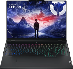 Ноутбук Lenovo Legion Pro 7 16IRX9H Core i9 14900HX 32Gb SSD1Tb NVIDIA GeForce RTX4090 16Gb 16" IPS WQXGA (2560x1600) без ОС black WiFi BT Cam (83DE004HRK)