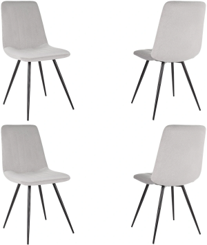 Стул для дома Бюрократ CH-K6_4 комплект 4шт св.серый Holland 09 металл черный на ножках (CH-K6_1/HL09_4)