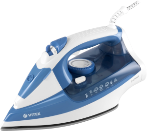 Утюг Vitek VT-8330 2400Вт белый/голубой