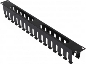 Кабельный органайзер горизонтальный NTSS NTSS-HORGС-1U-(72)-BL односторонний пальцы 1U шир.:19&quot; глуб.:72мм (упак.:1шт)