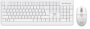 Клавиатура + мышь Acer OCC401 клав:белый мышь:белый USB беспроводная (ZL.ACCCC.017)