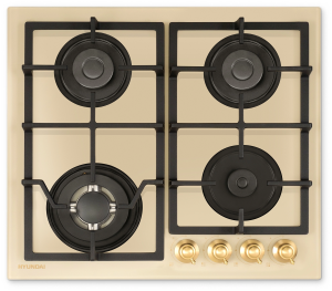 Газовая варочная поверхность Hyundai HHG 6436 BE бежевый