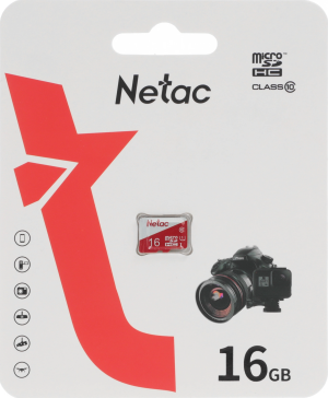 Флеш карта microSDHC 16GB Netac NT02P500ECO-016G-S P500 Eco w/o adapter