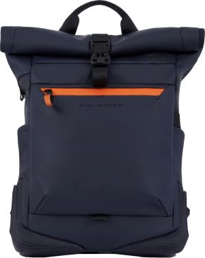 Рюкзак мужской Piquadro Corner 2.0 CA6291C2OW/BLU роллтоп синий ткань