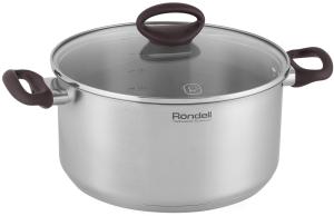 Кастрюля Rondell Tierno RDS-1593 4.8л. d=24см (с крышкой) стальной