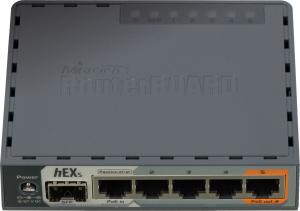 Роутер MikroTik hEX S (RB760IGS) 10/100/1000BASE-TX/SFP черный