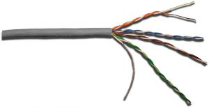 Кабель информационный Lanmaster LAN-5EUTP-LSZH-GY кат.5E UTP 4 пары 24AWG LSZH внутренний 305м серый