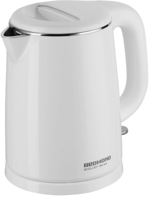 Чайник электрический Редмонд RK-M1571 1л. 1000Вт белый корпус: нерж.сталь/пластик