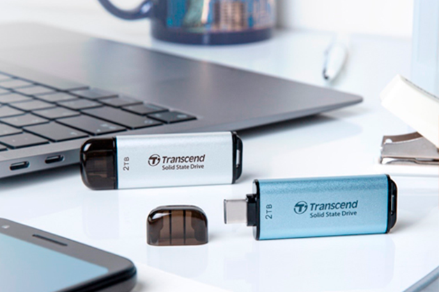 Transcend ESD300 - самый маленький внешний SSD с разъёмом Type C