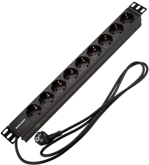 Блок распределения питания Rexant 04-0105-1 гор.размещ. 9xCEE7/4 базовые 16A CEE7/7 2м