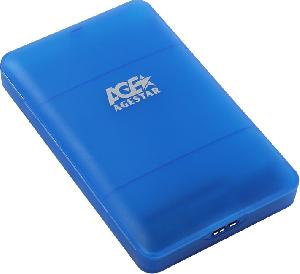 Внешний корпус для HDD/SSD AgeStar 3UBCP3 SATA USB3.0 пластик синий 2.5"