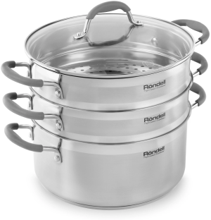 Кастрюля-пароварка Rondell RDS-751 13л. d=26см (с крышкой) стальной
