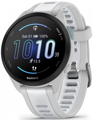 Смарт-часы Garmin Forerunner 165 AMOLED корп.черный/белый рем.белый (010-02863-21)