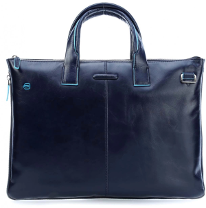 Деловая сумка Piquadro Blue Square CA4021B2/BLU2 с отделением для ноутбука синий натур.кожа