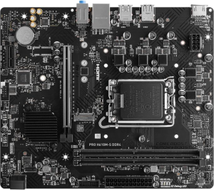 Материнская плата MSI PRO H610M-S DDR4 Soc-1700 Intel H610 2xDDR4 mATX AC`97 8ch(7.1) GbLAN+HDMI