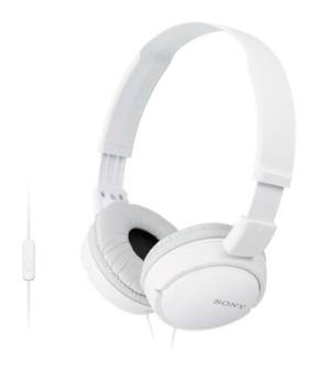 Гарнитура мониторные Sony MDR-ZX110AP 1.2м белый проводные оголовье (MDRZX110APW.CE7)