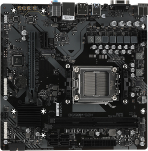 Материнская плата Gigabyte B650M S2H SocketAM5 AMD B650 2xDDR5 mATX AC`97 8ch(7.1) GbLAN RAID+VGA+HDMI+DP