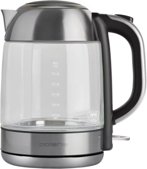 Чайник электрический Polaris PWK 1791CGL 1.7л. 2200Вт серебристый матовый корпус: стекло