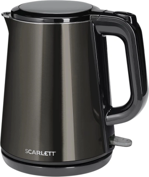 Чайник электрический Scarlett SC-EK21S58 1л. 1200Вт черный корпус: металл/пластик