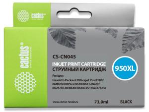 Картридж струйный Cactus CS-CN045 №950XL черный пигментный (73мл) для HP DJ Pro 8100/8600
