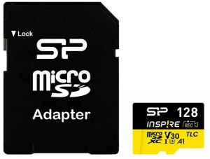 Флеш карта microSDXC 128GB Silicon Power SP128GBSTXLV3V1NSP Elite V30 A1 + adapter
