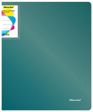 Папка на 2-х кольцах Silwerhof Perlen 271957-75 A4 1мм кор.38мм внутр. с вставкой зеленый металлик