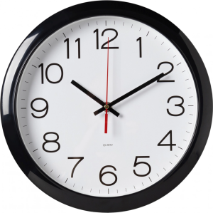Часы настенные аналоговые Бюрократ WallC-R78PN D29см черный (WALLC-R78PN29/BLACK)