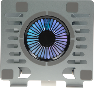 Подставка для ноутбука Digma D-NCP170-1xRGB110-360 17" 240x230x50мм 2xUSB 1x алюминий серый