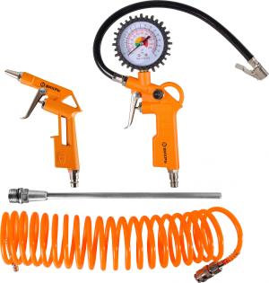 Набор пневмоинструментов Вихрь НП-4 компл.:4 предмета 140л/мин оранжевый/черный