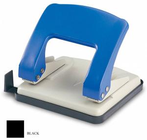 Дырокол Kw-Trio Stylish Medium 09660GR/BLCK макс.:20лист. металл черный отв.:2 с линейкой