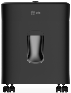 Шредер Cactus CS-SH-D4 черный с автоподачей (секр.P-5) фрагменты 60лист. 15лтр. скрепки скобы пл.карты