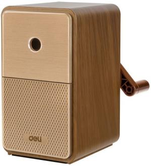 Точилка для карандашей механическая Deli 71160Brown 1 отверстие пластик коричневый