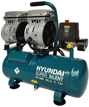 Компрессор поршневой Hyundai HYC 1406S безмасляный 140л/мин 6л 750Вт синий