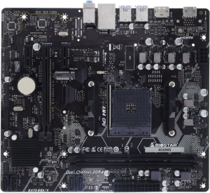 Материнская плата Biostar A520MS Soc-AM4 AMD A520 2xDDR4 mATX AC`97 8ch(7.1) GbLAN RAID+HDMI+DP