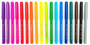 Фломастеры Deli EC10013 ColoRun Вентилируемый 18цв. пакет с европодвесом