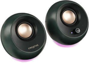 Колонки Creative Pebble Pro 2.0 черный/темно-зеленый 10Вт BT портативные
