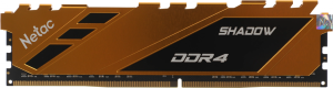 Память DDR4 8GB 2666MHz Netac NTSDD4P26SP-08Y Shadow RTL Gaming PC4-21300 CL19 DIMM 288-pin 1.2В с радиатором Ret