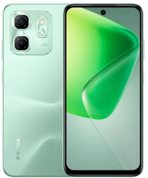 Смартфон Infinix X6531B Hot 50i 128Gb 4Gb зеленый моноблок 3G 4G 2Sim 6.78" 720x1600 Android 14 48Mpix 802.11 a/b/g/n/ac NFC GPS GSM900/1800 GSM1900 Protect FM A-GPS microSD max2048Gb