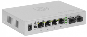 Коммутатор SNR SNR-S1904GP-2S (L2) 4x1Гбит/с 2SFP 4PoE 65W неуправляемый