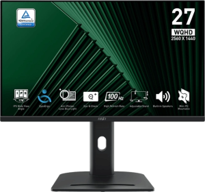 Монитор MSI 27" Pro MP275QPG черный IPS LED 16:9 HDMI M/M матовая HAS Piv 1300:1 300cd 178гр/178гр 2560x1440 100Hz DP Quad 2K (1440p) 6.26кг