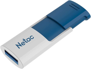 Флеш Диск Netac 64Gb U182 NT03U182N-064G-30BL USB3.0 синий/белый