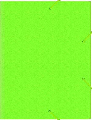 Папка на резинке Бюрократ Double Neon DNE510LETT A4 пластик кор.30мм 0.5мм салатовый