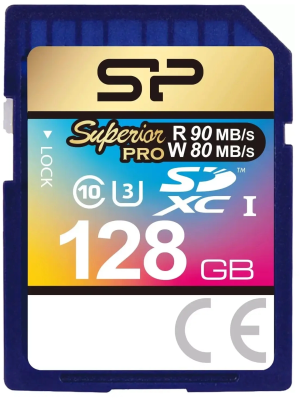 Флеш карта SDXC 128GB Silicon Power SP128GBSDXCU3V10 Superior Pro w/o adapter