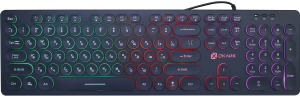 Клавиатура Оклик 420MRL черный USB slim Multimedia LED