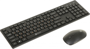 Клавиатура + мышь Оклик 240M клав:черный мышь:черный USB беспроводная slim Multimedia (1091253)