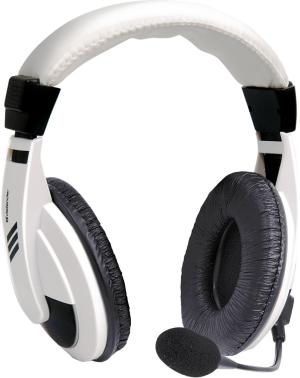 Наушники с микрофоном Defender Gryphon HN-750 белый/черный 2м накладные оголовье (63747)