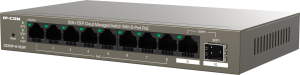 Коммутатор IP-Com G2210P-8-102W (L2) 9x1Гбит/с 1xКомбо(1000BASE-T/SFP) 1SFP 8PoE 92W неуправляемый