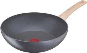 Сковорода ВОК (WOK) Tefal Natural Force G2661972 круглая 28см покрытие: Mineralia+ non-stick ручка несъемная (без крышки) серый (2100118262)