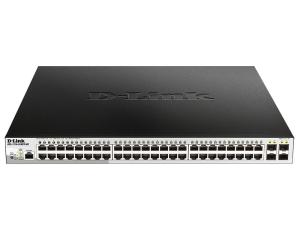 Коммутатор D-Link DGS-1210-52MPP/ME/B (L2) 48x1Гбит/с 4SFP 48PoE 740W управляемый