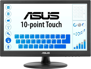 Монитор Asus 15.6" VT169HE черный IPS LED 5ms 16:9 HDMI матовая 1000:1 220cd 178гр/178гр 1920x1080 60Hz VGA FHD Touch 4.11кг